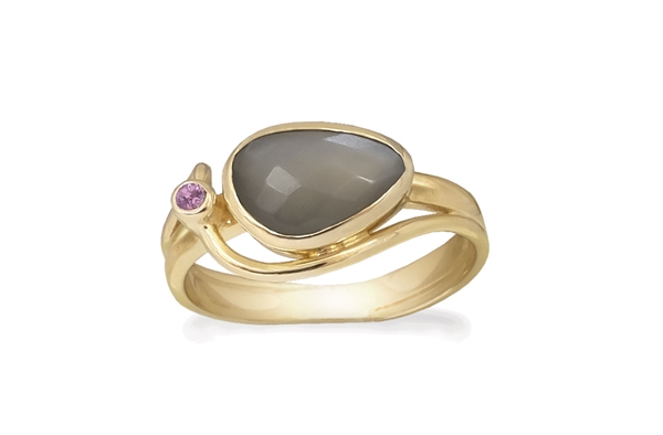 Guldpläterad ring - Breezy