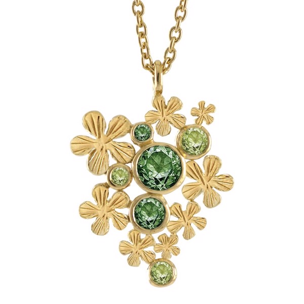 Rabinovich Primrose 925 sterling silver Necklace gold plated, model 73020128