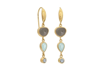 Forgyldt ørehænger - Belvedere