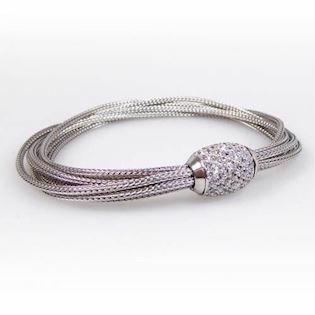 San - Link of joy 925 sterling silver Bracelet rhodium plated chains, model 87405a