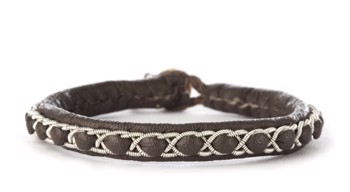 BeChristensen SELMA Handwoven Sami Bracelet in brown