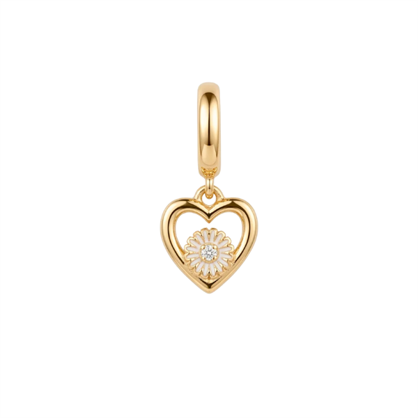 Christina Jewelry & Watches Marguerite Flower Love charm 6 mm förgylld