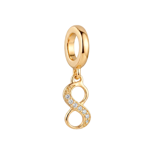 Christina Eternity charm 6 mm i förgyllt silver