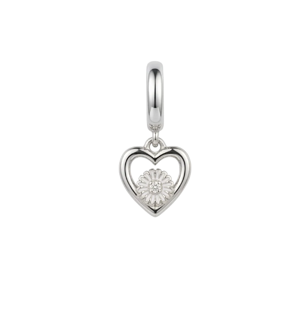 Christina Jewelry & Watches Marguerite Flower Love charm i silver 6 mm