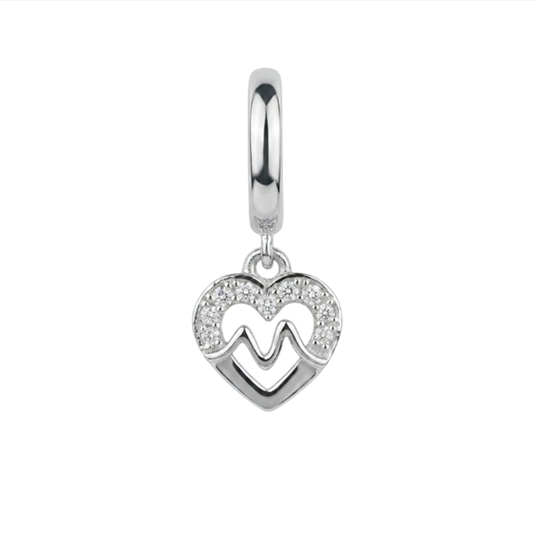 Christina Jewelry & Watches Beating Heart charm i silver 6 mm