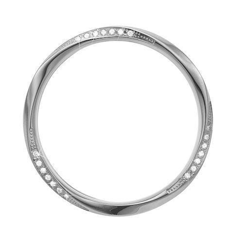 Christina Design London Collect Ø 38 mm, Wave silver Topring with 21 white sapphires