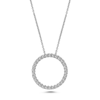 Nuran Ø 20 mm Cirkel Diamonds Hängsmycke , med 30 x 0,02 ct Wesselton / SI