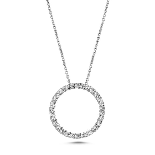 Nuran Ø 20 mm Cirkel Diamonds Hängsmycke , med 30 x 0,02 ct Wesselton / SI