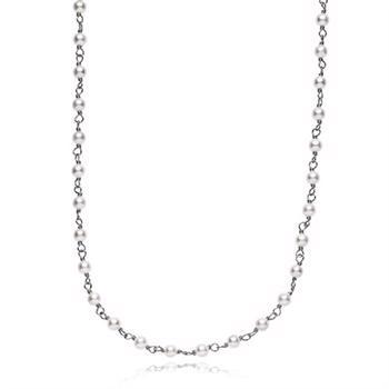 Izabel Camille Miss Pearl silver necklace shiny, model a2030swswhite