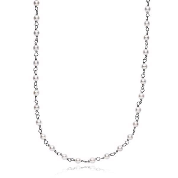 Izabel Camille Miss Pearl silver necklace shiny, model a2030swswhite