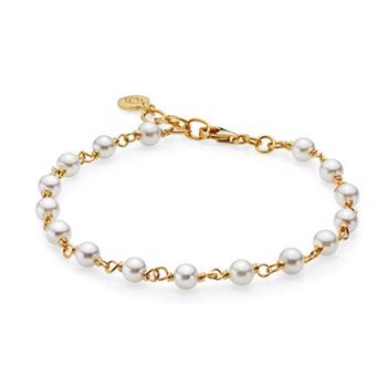 Izabel Camille Miss Pearl silver plated bracelet shiny, model a3112gswhite