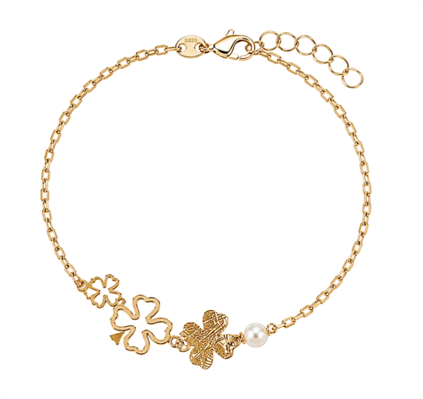 Aagaard Lucky Pearl armband i förgyllt silver