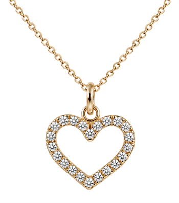 Aagaard Love halsband förgylld silver 45 cm