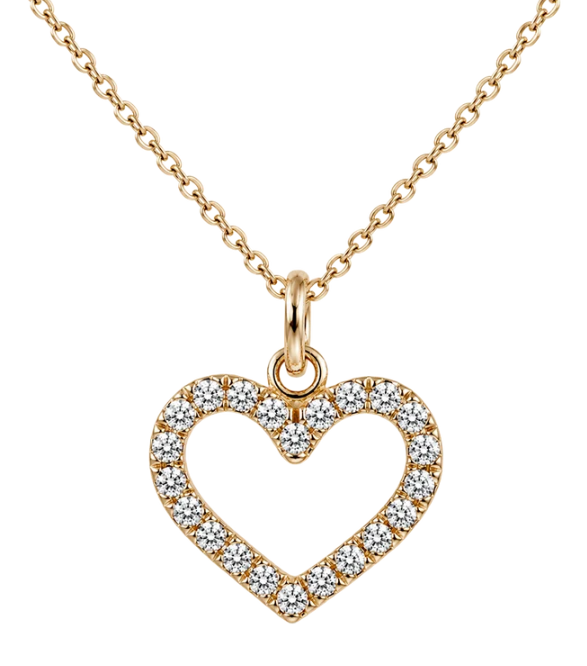 Aagaard Love halsband förgylld silver 45 cm