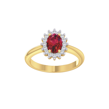 Rubinrosenringen från Støvring Design, 14 kt med 0,25 ct W/SI