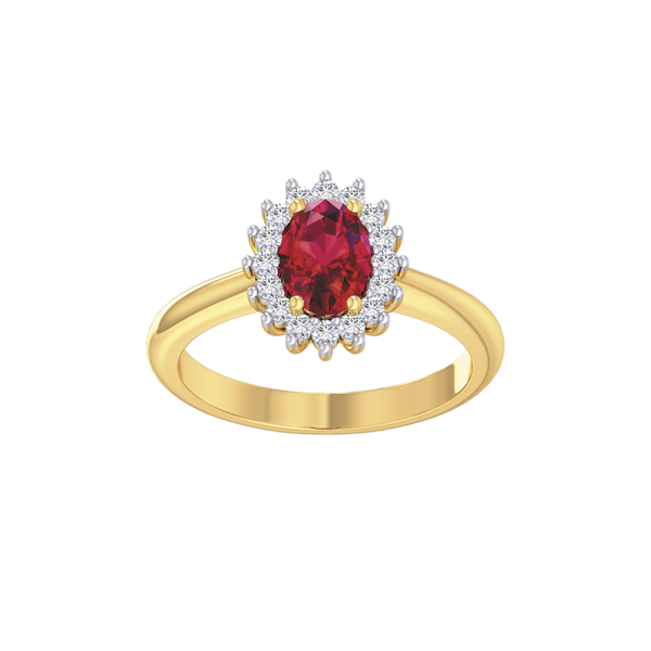 Rubinrosenringen från Støvring Design, 14 kt med 0,25 ct W/SI