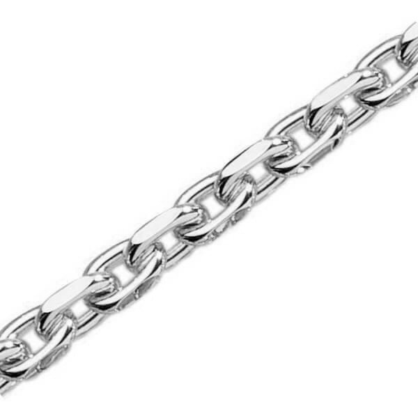 Anker Facet massivt sterling sølv armbånd, 5,7 mm bred / tråd 2,2 mm, og længde 17 cm