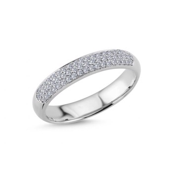Nuran Beauté with pavé 14 carat ring with diamonds in red or white gold