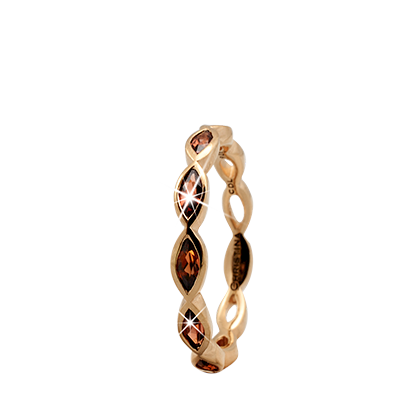 Christina Collect gold plated collecting ring - Eternity Garnet