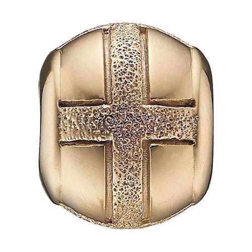 Christina Collect gold-plated Earth Blank ball with frosted cross, model 623-G101