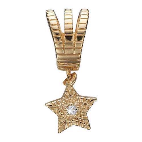 Christina Collect gold-plated You\'re a Star Pendant glittering star with white topaz, model 623-G128