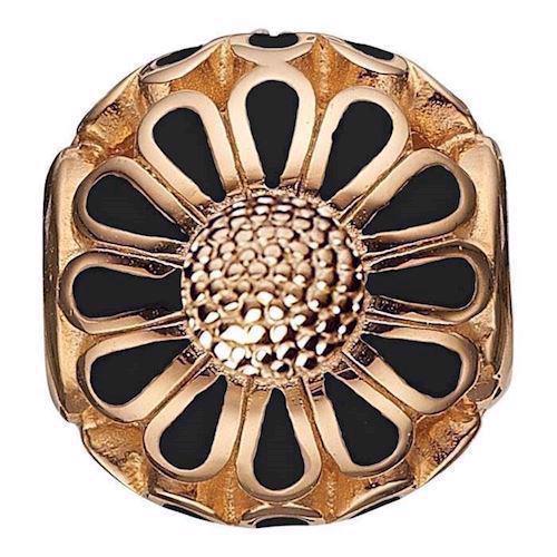 Christina Collect Gilt Black Daisy Daisy with Black Enamel, model 623-G30Black