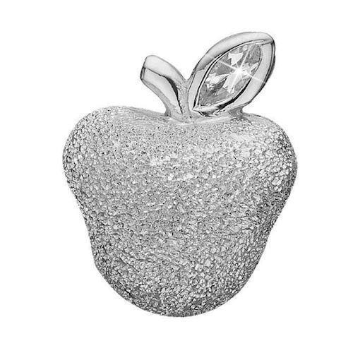 Christina Collect 925 Sterling Silver Sparkling Apple Fine glittering apple with topaz leaf, model 630-S109