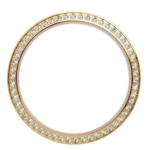Christina Design London Collect Ø 38 mm Gold-plated Top Ring with 60 White Sapphires