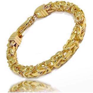 King bracelet and necklace in gilded brass, from 5-9 mm in width