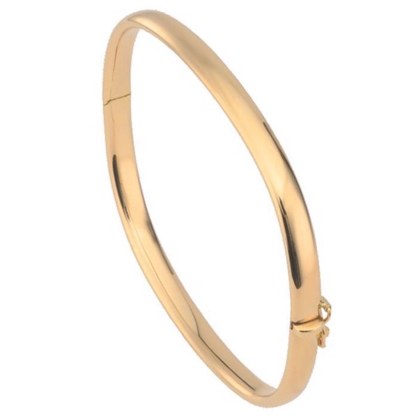 BNH Lady shiny 14 carat bangle TV (hollow), Ø 6,5 cm and 5,0 mm in thickness