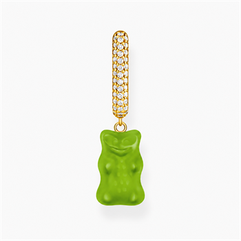 Thomas Sabo x HARIBO Goldbear – Guldpläterat creolörhänge med grön björn – 1 st