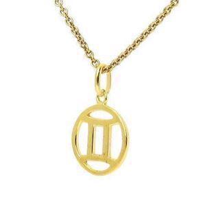 Star sign pendant in gold plated sterling silver