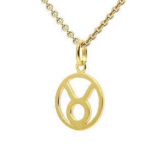 Star sign pendant in gold plated sterling silver