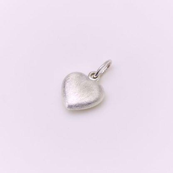 Guld & Sølv Design hjärtberlock i matt silver 8,5 mm