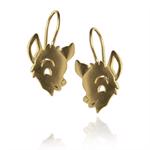 Bambi gold plated silver earrings by Izabel Camille