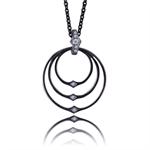 Infinity oxidated silver pendant by Izabel Camille