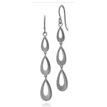 A1227SSR, Baroness black rhodium plated silver earrings from Izabel Camille