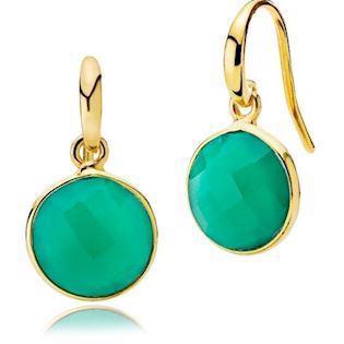 Izabel Camille Prima Donna silver plated Earrings shiny, model A1460gs-greenonyx