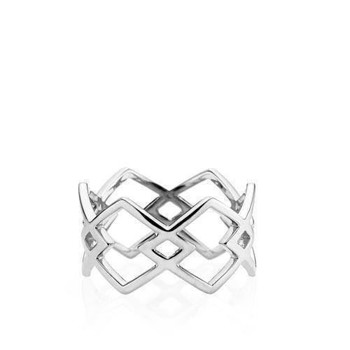 Izabel Camille DNA 925 sterling silver finger ring shiny, model A4102sws - size 56