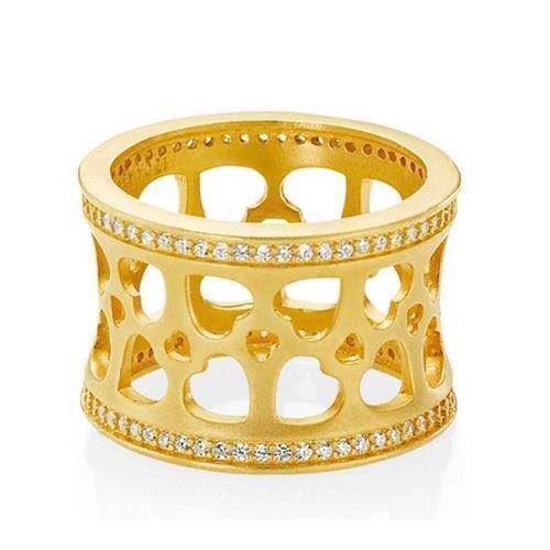 Izabel Camille Love Story Gold Plated Silver Finger Ring Gold Plated ,model a4066g-56, size 56*