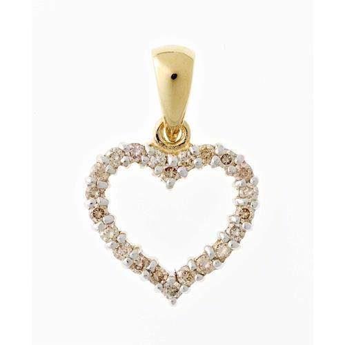 Lund 14 ct gold Heart pendant Blank with diamonds ,model 508330-0,25