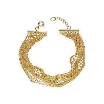 Lund Copenhagen Marguerite 925 sterling silver bracelet gold plated, model 90102119-M