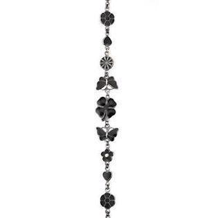 Lund Marguerite 925 sterling silver Bracelet Black rhodium plated with black enamel, model 901616-S