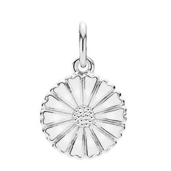 11 mm 925 silver Marguerite pendant white w/silver from Lund of Copenhagen