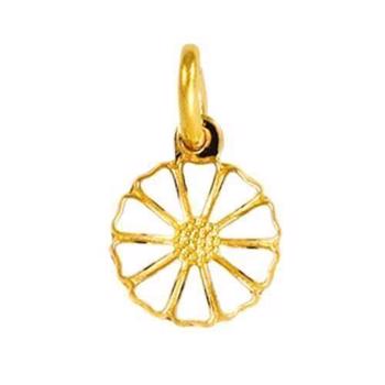 925 silver Marguerite 7,5 mm pendant White with gold plating from Lund of Copenhagen