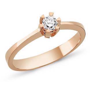 STAR 14 carat rose gold ring with 0,03-0,50 carat brilliant in quality Wesselton SI