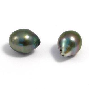 Tahitian pearls drop-shaped 11-12 mm