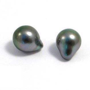 Tahitian pearls drop-shaped 9-10 mm