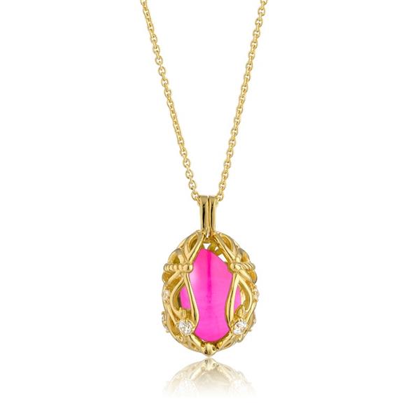 Smykke Æg med Pink Onyx, från Blicher Fuglsang