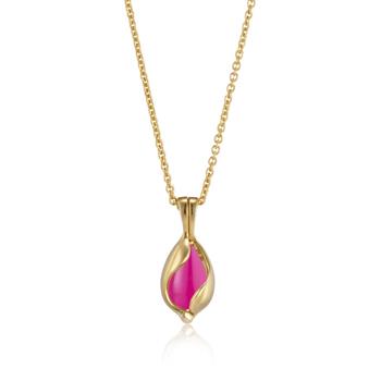 Lille blankt Smykke Æg med Pink Onyx, från Blicher Fuglsang
